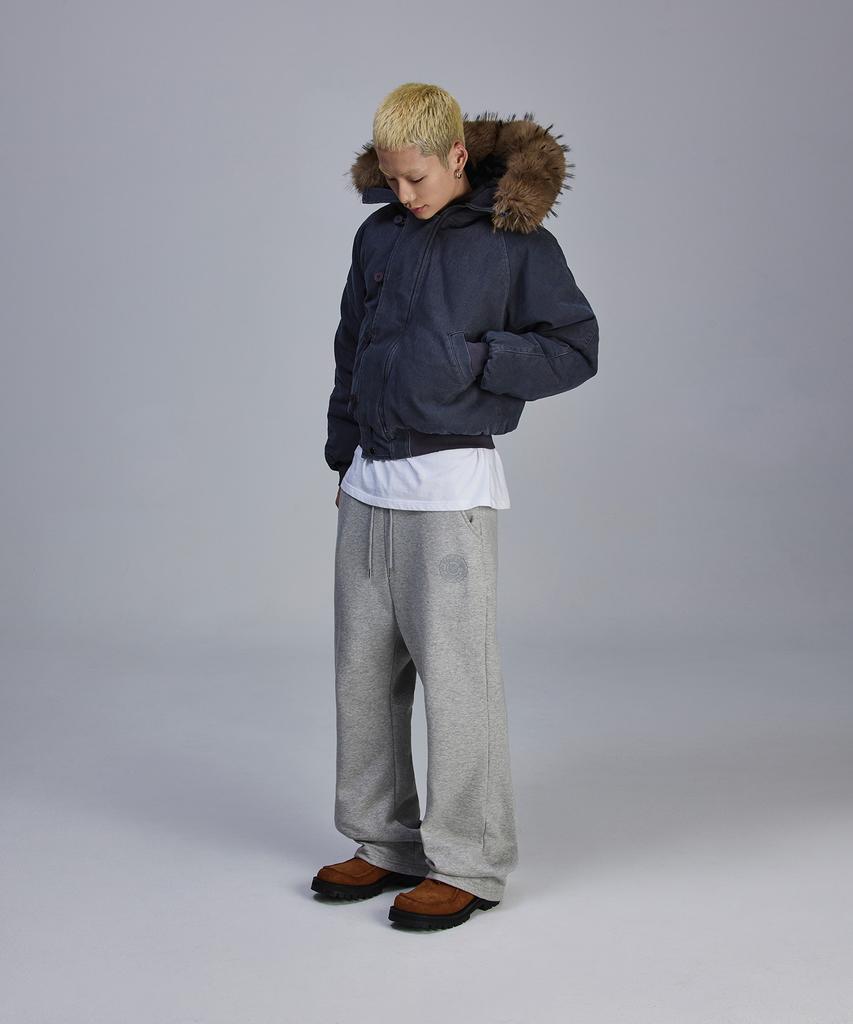 SCALLYWAG Flare Baggy Fleece-Lined Training Pants [Gray]