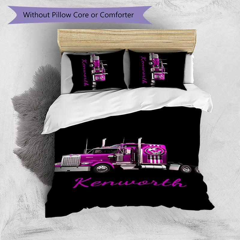 3pcs Kenworth LOGO Pattern Bedding Set Duvet Cover Set Includes Duvet Cover &pillowcases,perfect All Season Bedroom Decoration&gift