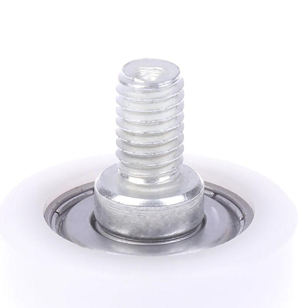 1 szt. Z śrubą Łożysko rolkowe do szuflady Nylon Metal M6 Gwint zewnętrzny Kółko do przesuwania szafki Płaski rolkowy do drzwi przesuwnych