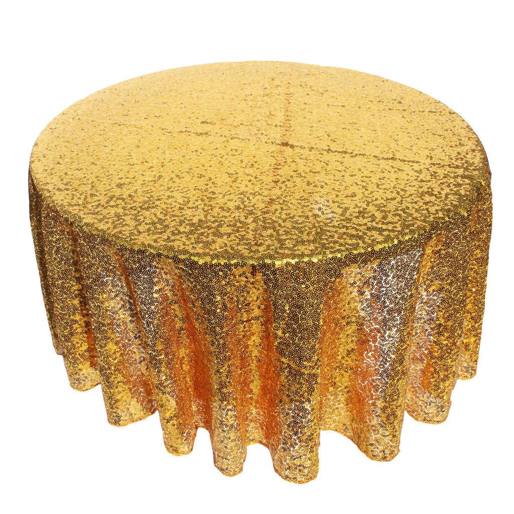 Elegant And Shimmering Sequin Tablecloth 48'' Round For Wedding And Dining Tables
