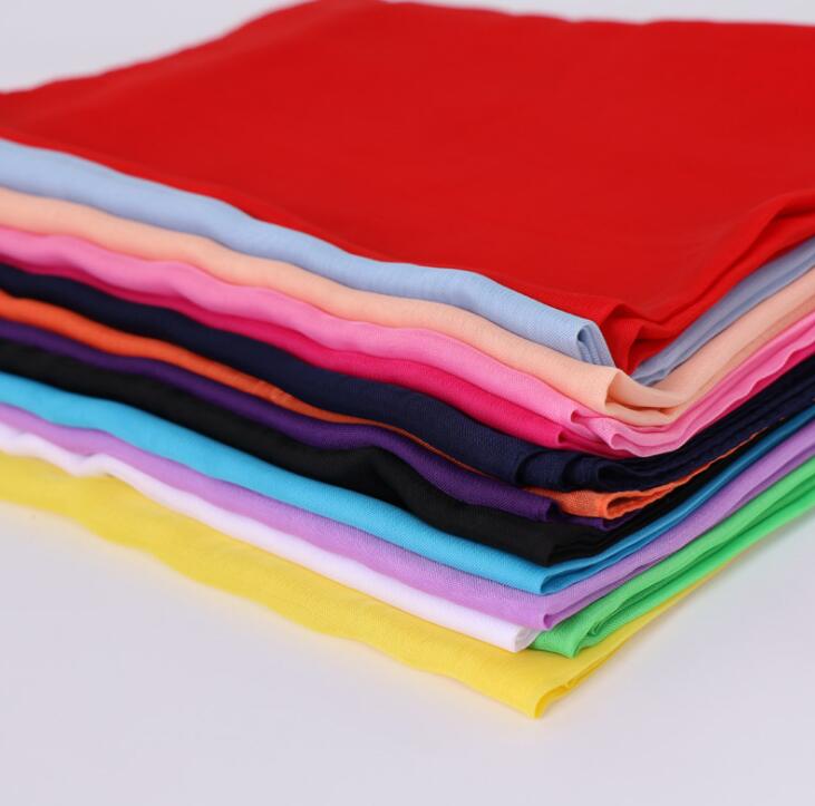 Luxury Chiffon Silk Scarf Spring Summer Scarf Women Head Scarf Beach Shawls Bandana Headband Muslim Hijabs Black Scarf/Scarves