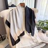 Spring And Autumn Fashion Color Matching Simulation Silk Scarf Versatile Display Temperament Women'S Beach Scarf Headscarf Scarf