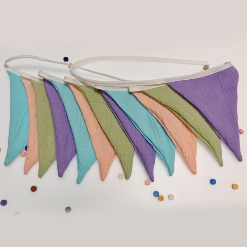 Cotton Pennant Flag Lovely Cotton Decorative Flags Room Beautification Newborn Baby Photography Props Nursery Room Decor