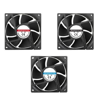 Computer Component 8025 Cooling System Fan Sturdy ABS Frame Thermal Management Solution For Electronics Servers Storage Devices
