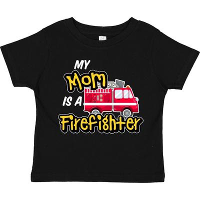 Inktastic Meine Mama ist eine Feuerwehrfrau mit Feuerwehrauto Kleinkind T-Shirt Familie Kinder