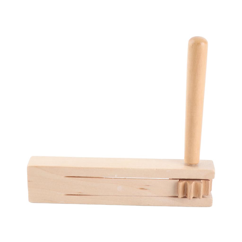 Wooden Ratchet Noise Maker Orff Hand Noisemaker Rattle Instrument Toy for Sporting Events Games Celebrations