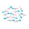 Bimoo 4# Blue Red Silver-Butcher Fly Rooster Hackle Realistic May Fly Adult Nymph for Trout Grayling Fishing Lures
