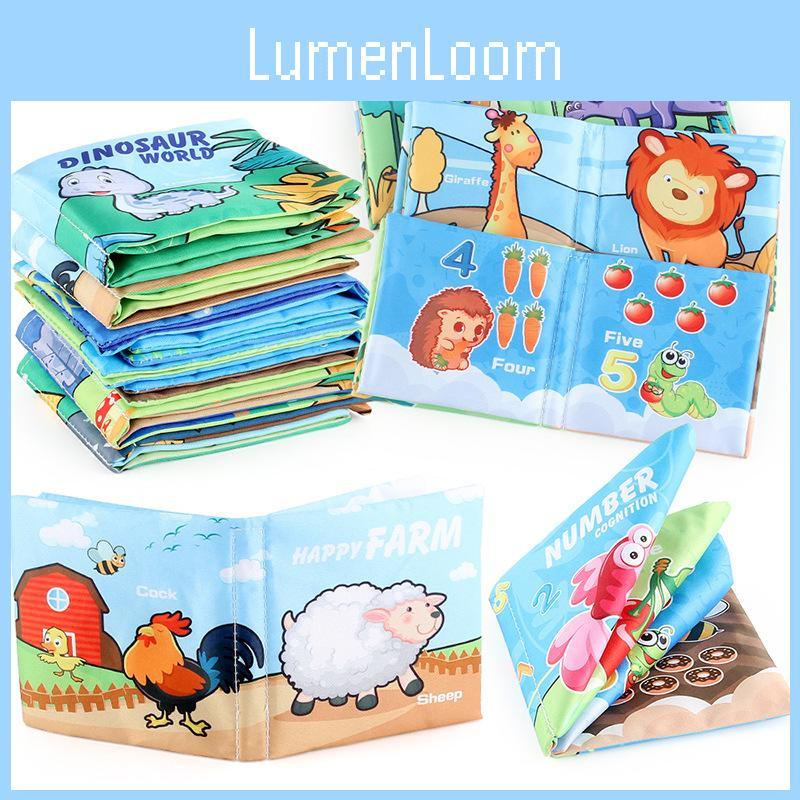 Soft Baby Cloth Book 0-3 Years Old Tear-proof Early Educational Toy With Sound Paper For Infant Toddler