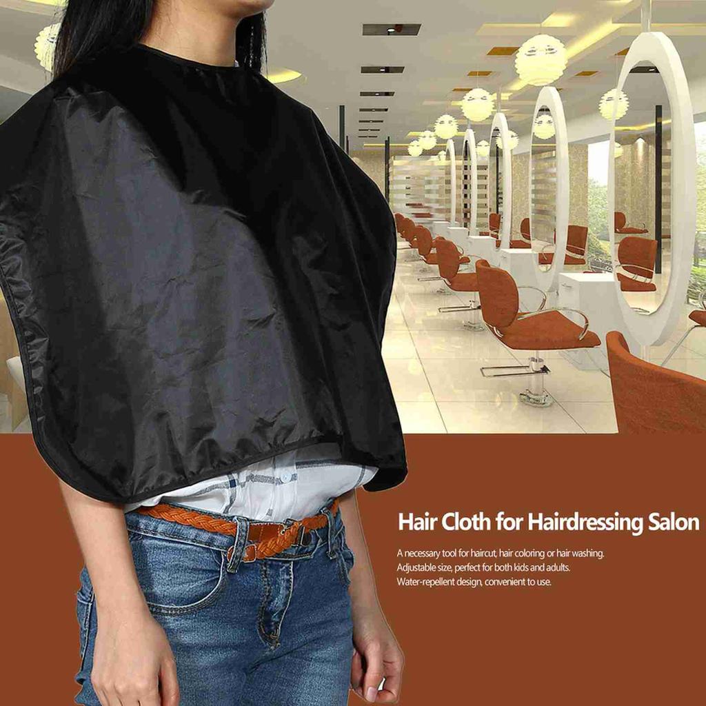 Hair Cutting Collar Salon Water Proof Hairdressing Cape for Haircut Hair Coloring Hair Washing Black