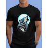Creative Fun Colorful Pattern Print Short Sleeve T-shirt Summer Comfortable Fashionable Breathable Casual Versatile Sports Men's Cotton T-shirt