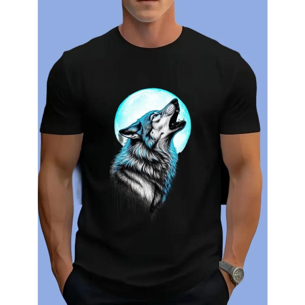 Creative Fun Colorful Pattern Print Short Sleeve T-shirt Summer Comfortable Fashionable Breathable Casual Versatile Sports Men's Cotton T-shirt