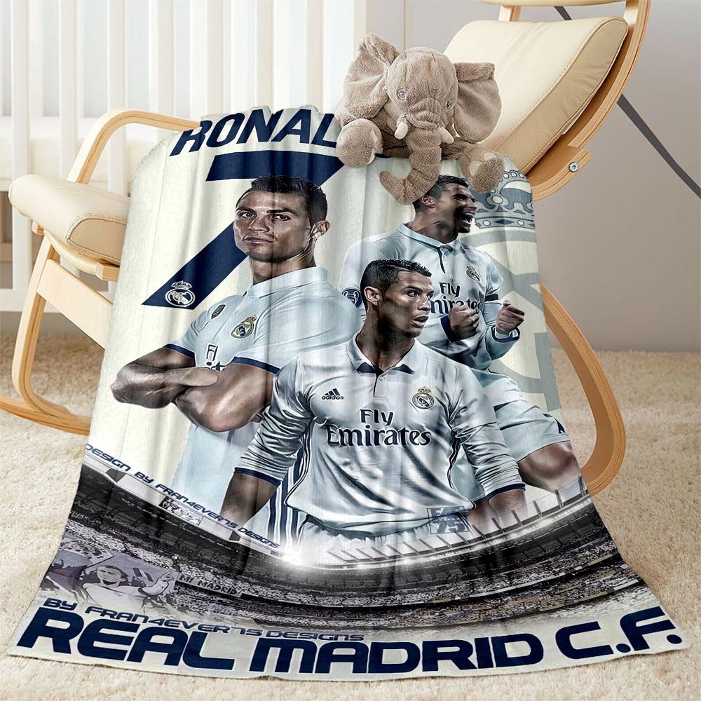 Cristiano Ronaldo Blanket Comfortable Great For Sofa Office Chair Livingroom Four Seasons Universal Digital Print