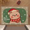 Christmas Bathroom Floor Mat NonSlip Low Maintenance Shower Door Mat for Bathroom Entryway Kitchen Floor Use
