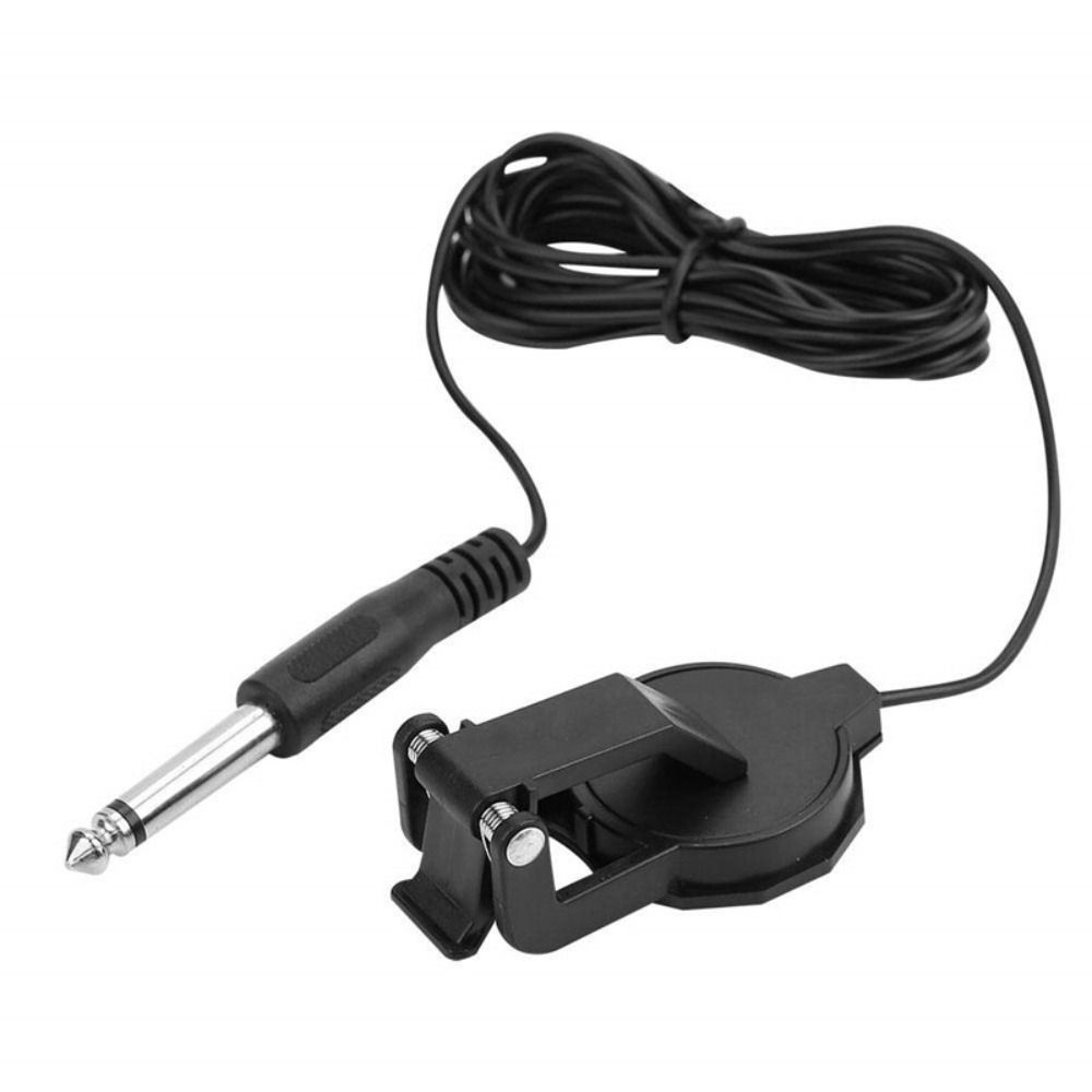 Black Clip On Pickup 6.35MM Mono Plug Violin Pickup Clip  Ukulele Mandolin Banjo Kalimba