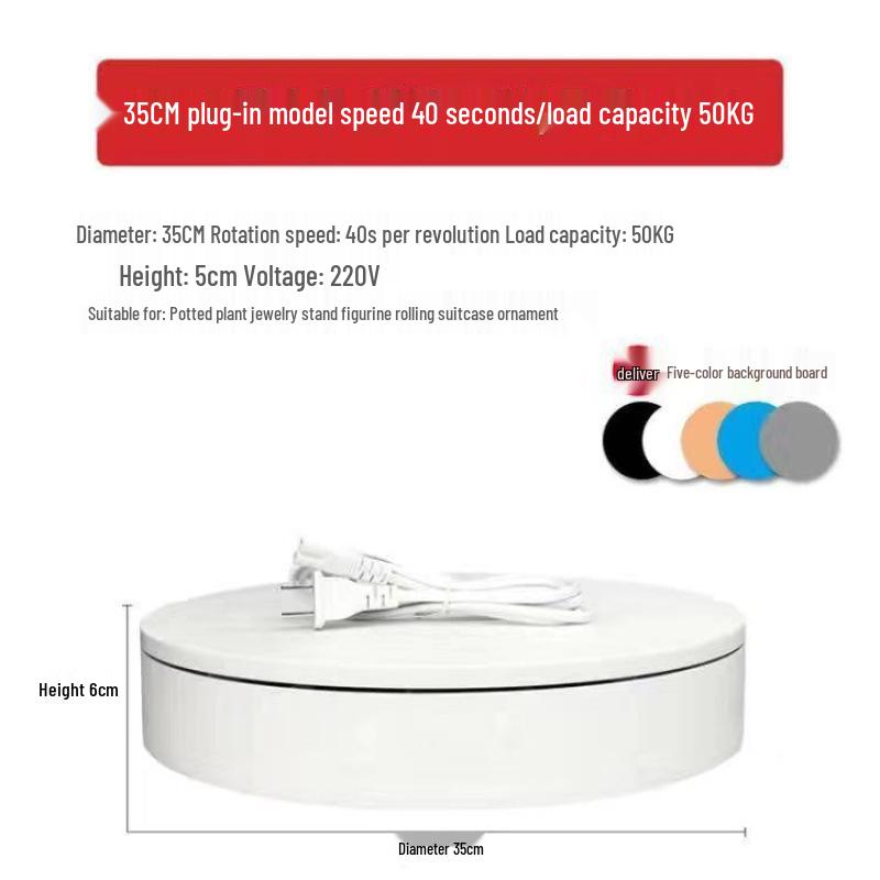 Electric Rotating Display Stand with Remote Control for Photography & Live Streaming