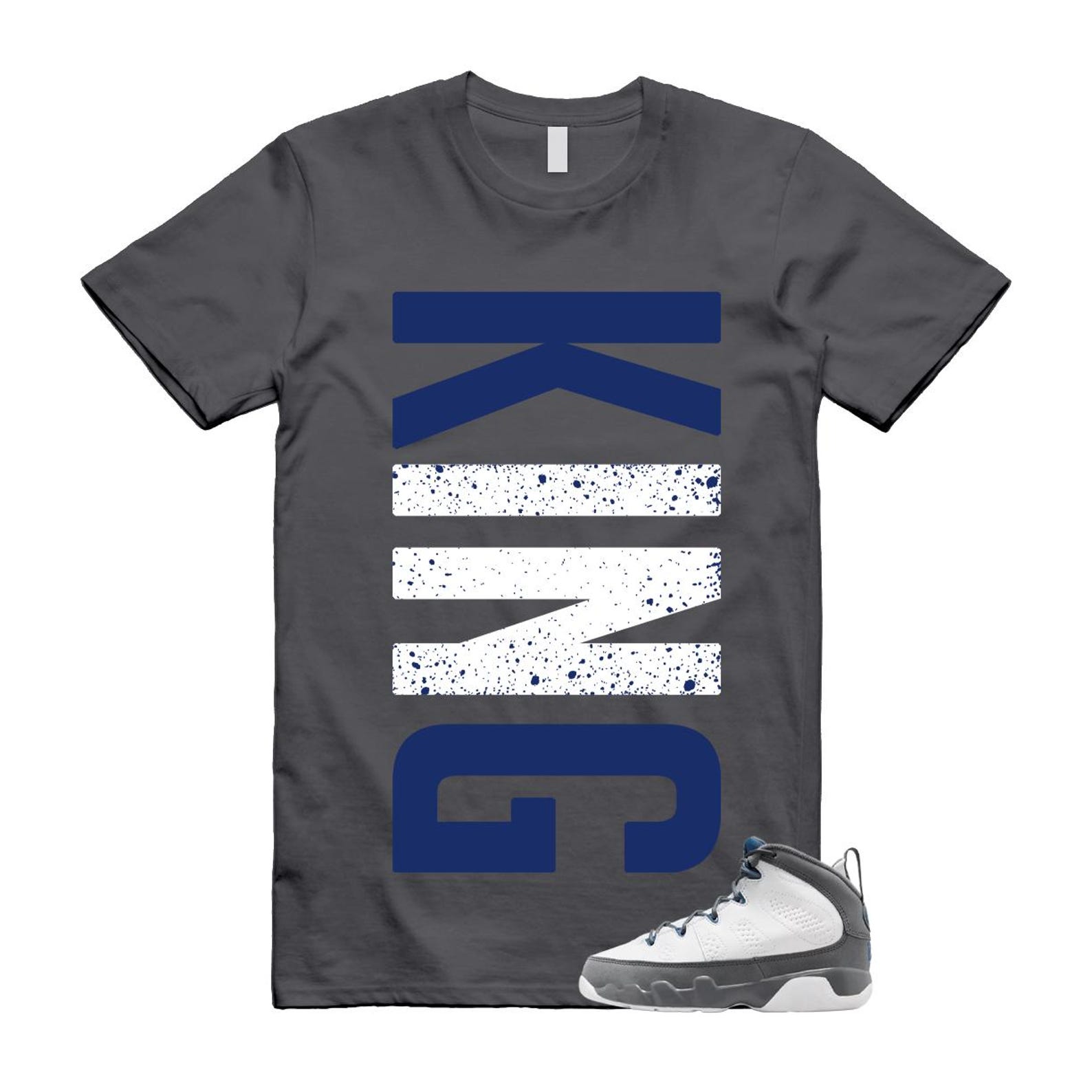 9 French Blue Flint Grey White 2026 T Shirt Match KING VERT XL