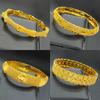 Luxus Dubai Brautarmreifen Geschenk 24K Gold Plated Indische Afrikanische Armbänder Charm Hochzeit Nigerianische Arabische Hand Schmuck für Frauen