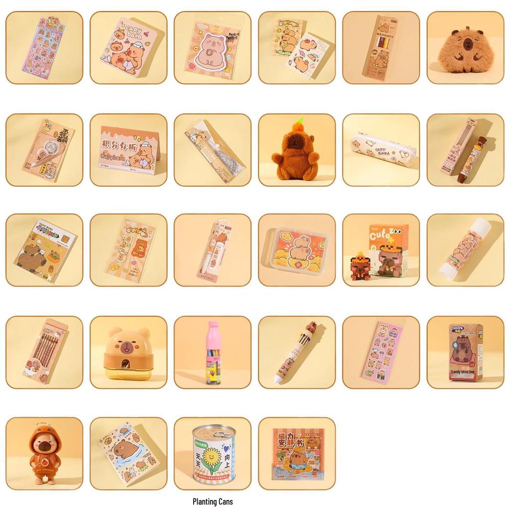 Cute Capybara Stationery Set - Luxury Souvenir & New Year Gift for Primary Students