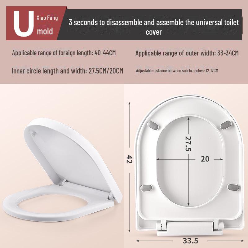 Housse de siège de toilette universelle à installation rapide et à descente lente - Accessoires épais et adaptés à la maison