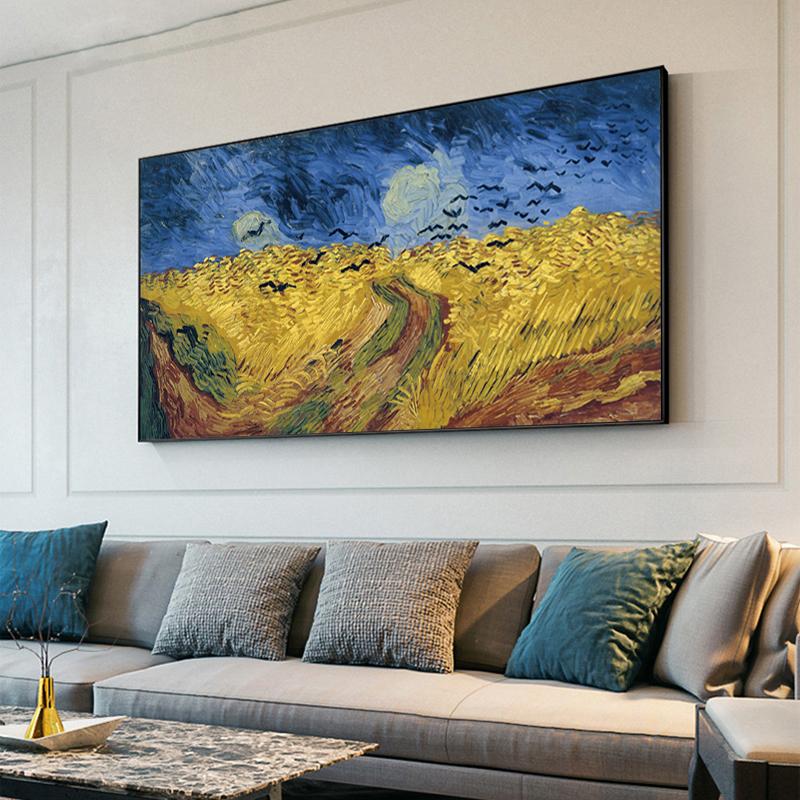 Van Gogh Weizenfeld mit Krähen, weltberühmte Gemälde-Reproduktionen an der Wand, Kunst, Leinwanddrucke, Landschaftsbild, Cuadros Decor