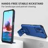 KEYSION Shockproof Case for Xiaomi POCO M5S Slide Camera Lens Protection Live Stand Phone Back Cover for Redmi Note 10S 10 Pro 4G