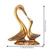 Schwan/Kranich-Set in antikgoldener Ausführung, Metallschnitzsockel zur Dekoration und als Geschenk, Heimdekor, Prunkstück, Statue