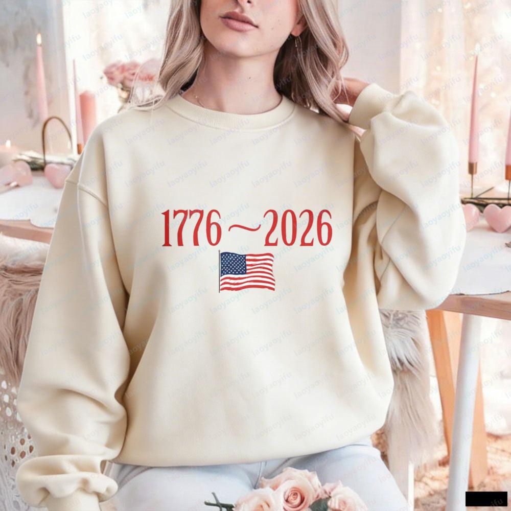 1776-2026 United States Happy Independence Day Sweatshirt of Freedom Patriotic Anniversary Gift Keep Warm Matching Hoodies Tops