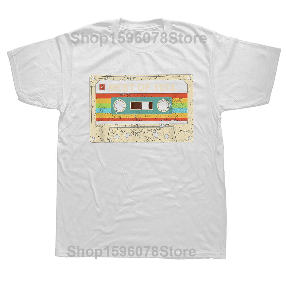 1974 Limited Edition Morsom 48-årsdag Grafisk T-skjorte Herre Sommerstil Mote Korte Ermer Streetwear T-skjorter