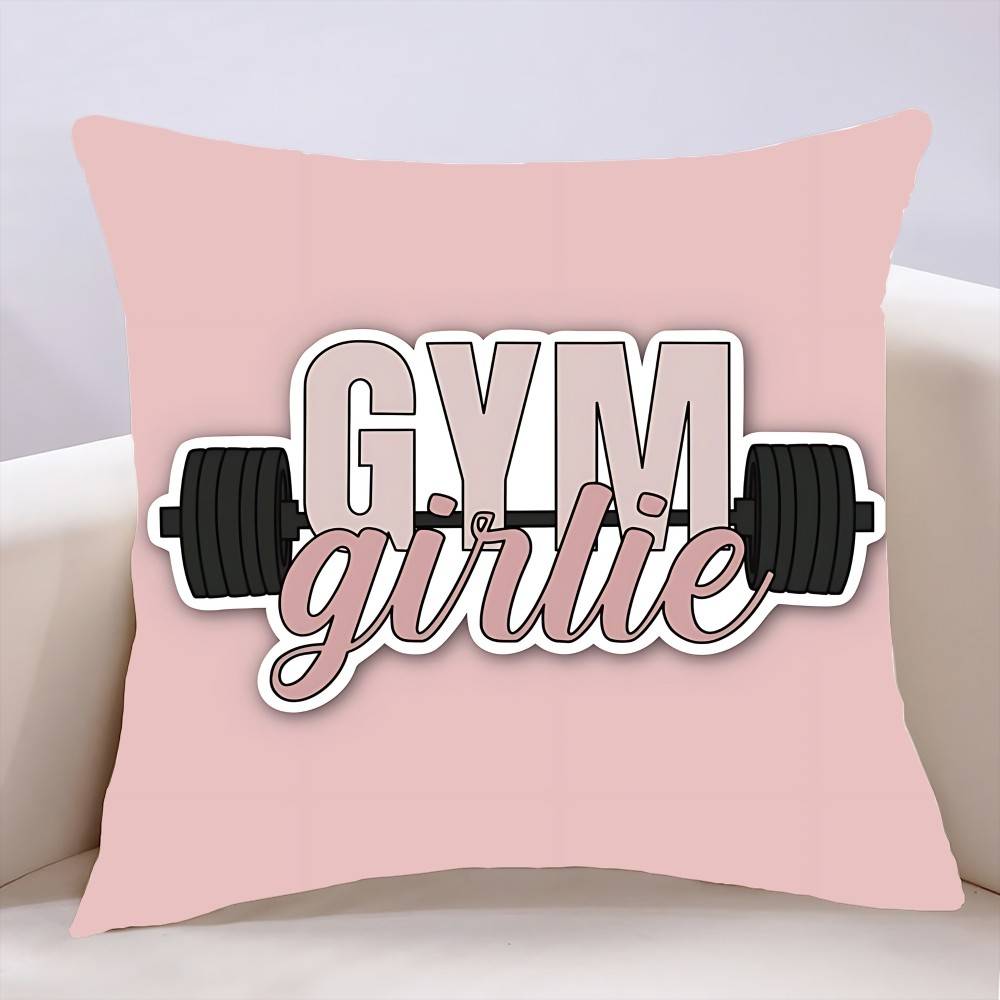 EatSleepTrainRepeat FitnessMotivational Quotes PillowCase Polyester Pillowcase Decorative Sofa Cushion Pillowcase Home Decor