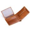 RFID Blocking Men Wallet Vintage Faux Leather Bi-fold Wallet with ID Window Coin Pocket Portable Folding Anti-Theft Credit Card Holder