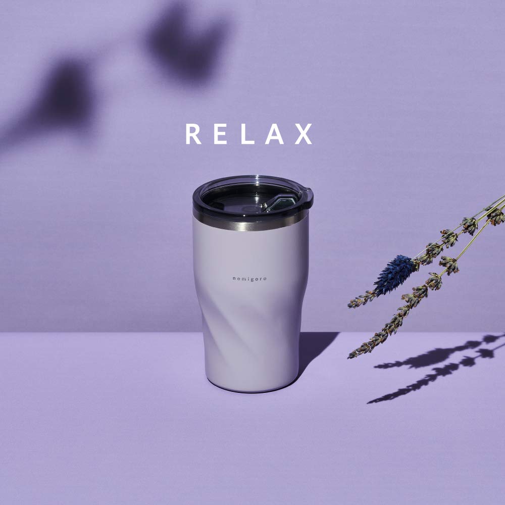 Doshisha Tumbler with Lid Drinking Purple RELAX 0.36L