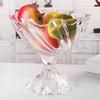 Crystal Glass Fruit Bowl Decorative Bowl for Home Decors Pedestal Bowl for Party Dining Table Centerpieces Serving Bowl