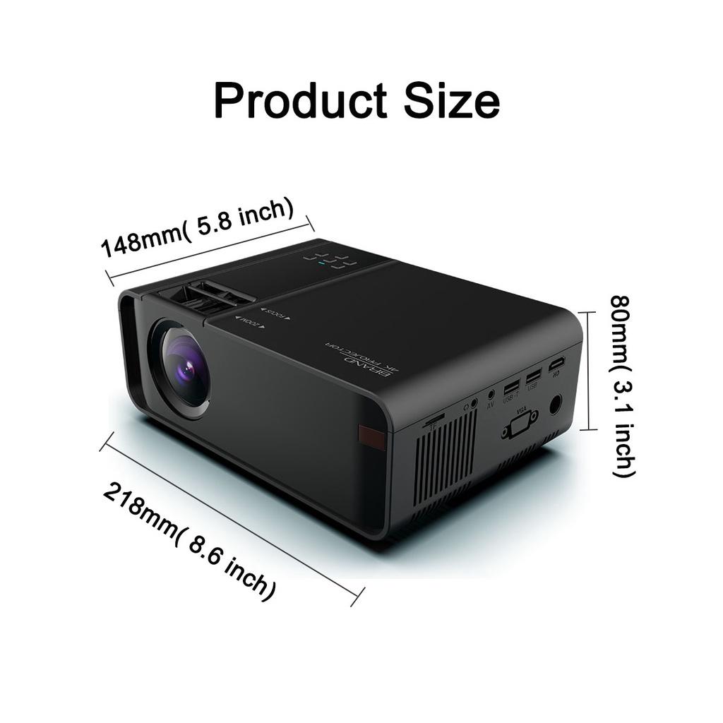 USB Mini Projector Full HD Portable 1920P HD LED Projector Multimedia Home Theater AV VGA HDMI TV For Home Cinema