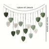 120x75cm Bohemian Wall Hanging Natural Fiber Macrame Tapestry Leaf Handwoven Tapestry with Tassels Living Room Bedroom Wall Art