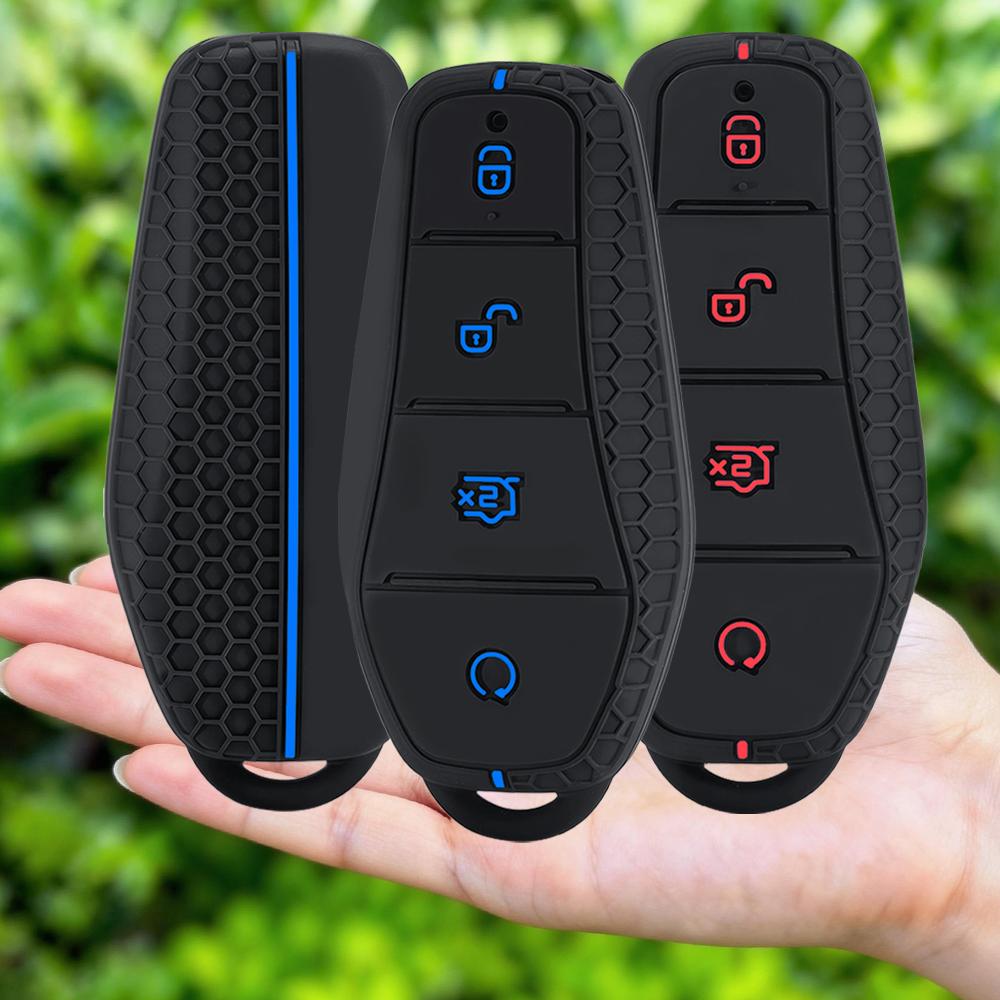 Silicone Car Remote Key Cover Holder Chain Key Case For Byd Atto 3 Han Ev Dolphin Song Pro Max Tang Dm Yuan Dolphin E2 Qin Plus