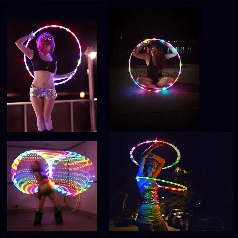 LED Luminous Sports Hoop Diameter Hoop Detachable Fitness Circle Performance Art Abdominal Weight Loss Fitness Equipment