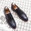 Mode Luxusmarke Krokodilmuster Slipper Herren Schnürschuhe Leder Slip-On Stil Freizeit Lederschuhe Dicke Sohle Mokassin Hohe Qualität