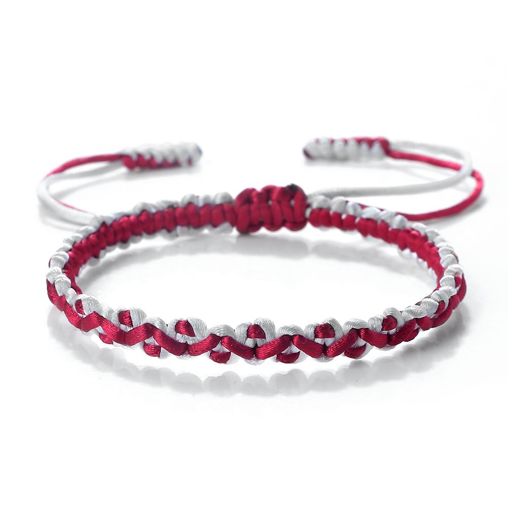 2 Colors Nylon Rope Bracelets for Women Men Handmade Adjustable Braided Knot Bangles Couple Friendship Lucky Daily Jewelry Gifts