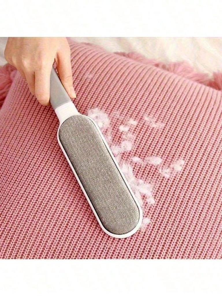1pc Reusable Dust Cleaning Brush, Double-Sided Pet Hair Remover, Manual Static Hair Removal Brush, Suitable For Cats, Clothes, Sofa