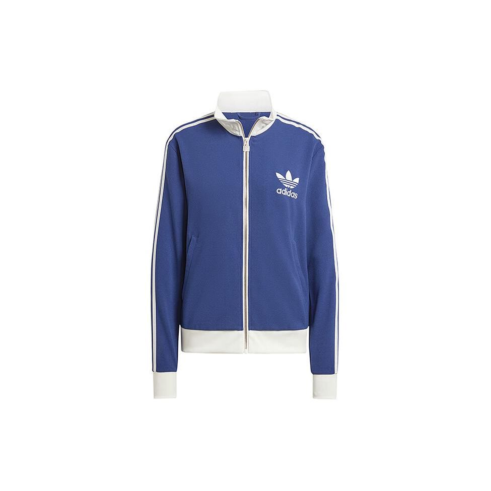 Adidas Originals Premium Crepe Track Top Women Dark Blue IR6123 2XS