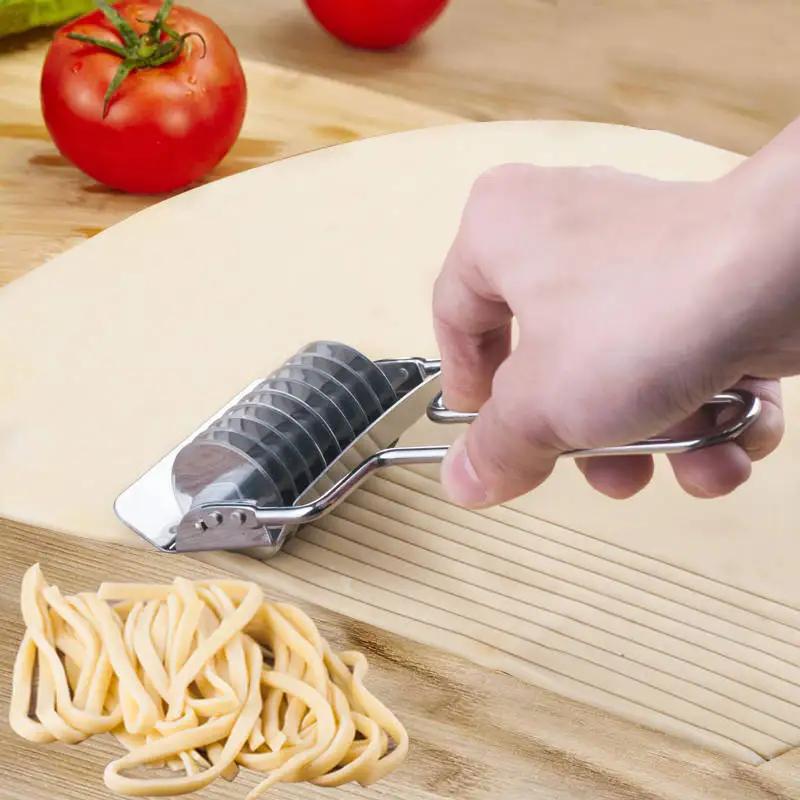 Manual Stainless Steel Noodle Shallot Garlic Cut Roller Cutter Kitchen Practical Helper Tool  Dough Cutting Maker