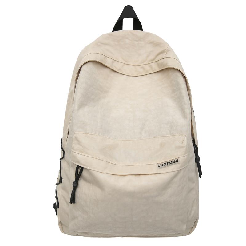 

Женский рюкзак Мужской рюкзак для путешествий большой вместимости Школьный рюкзак для ученика средней школы бежевый