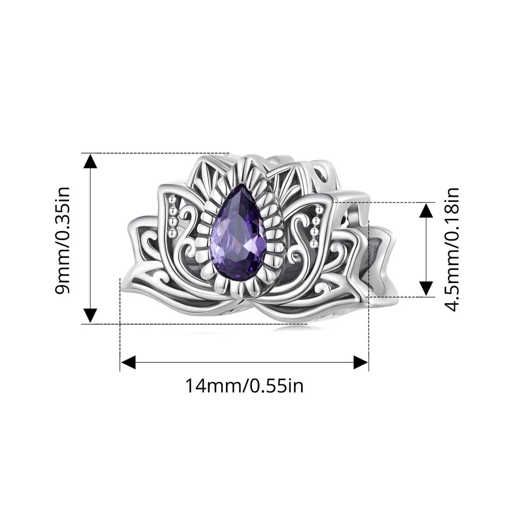 BAMOER 925 Silver Lotus Tassel Silicone Beads Pink Link Chain Charm for Women Bracelet DIY Jewelry Accessories