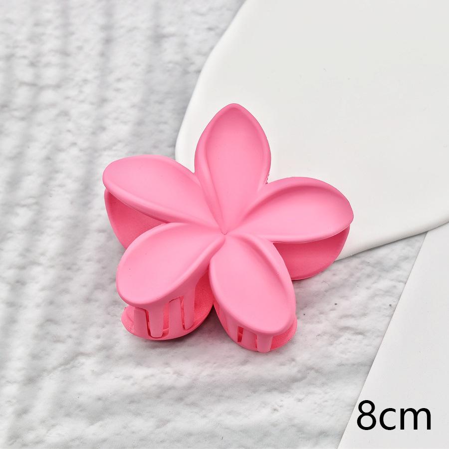 7cm Frangipani Hair Claw Clip - Colorful, Versatile Updo & Ponytail Accessory