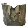 Trendy Women Bag Woven Shoulder Bag, Large Capacity Tote Commuter Multi-purpose Summer Beach Tote, Lightweight Purse for Vacation Street Work Portable