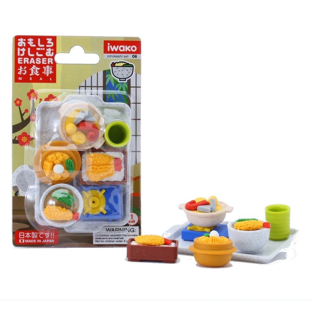 Iwako Meal Blister SCER981035 Eraser, Design, 10-Pack, Pack,