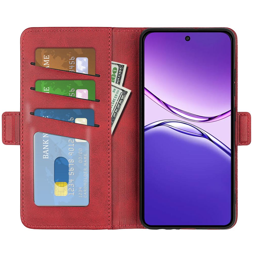 

For Oppo F29 Pro 5G Case Calf Texture Leather Wallet Phone Cover Brown