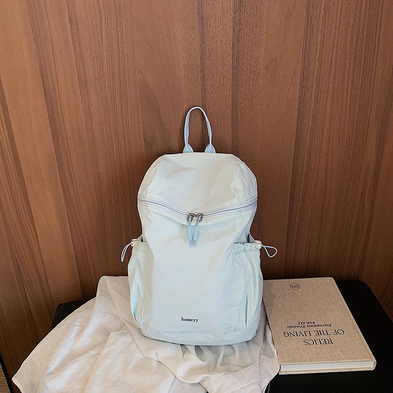 Schoolbag soft waxy light sweet nylon small backpack literary fan girls daily commuting relaxation versatile backpack