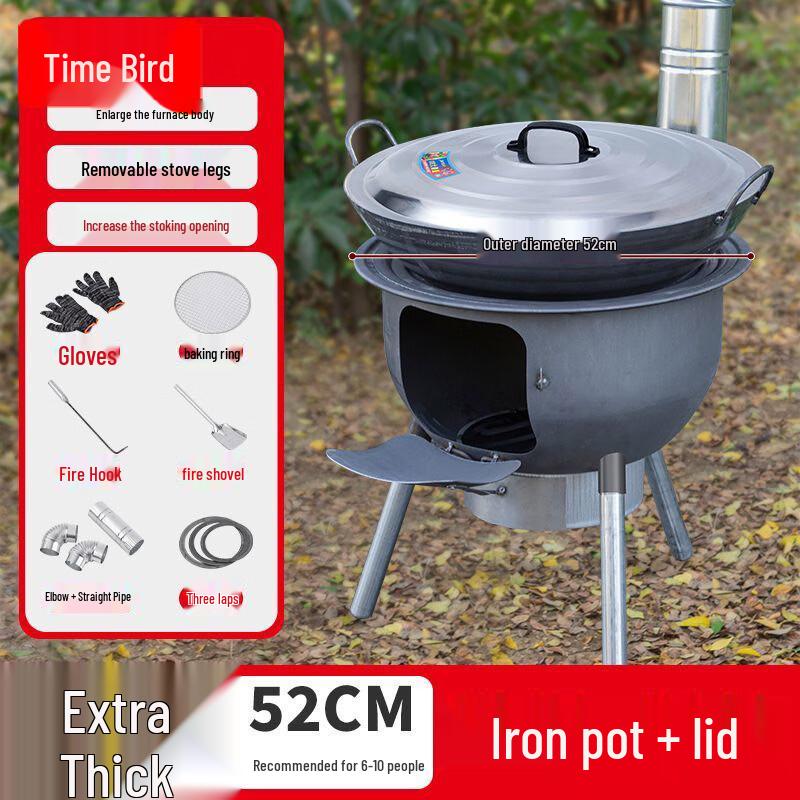 Shinja Outdoor Heavy-Duty Integrated Wood Stove