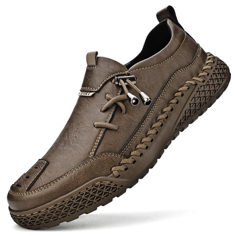 Designer Brand Men's Leather Casual Shoes High-quality Handmade Soles Men's Oxford Shoes Outdoor Versatile Hiking Shoes